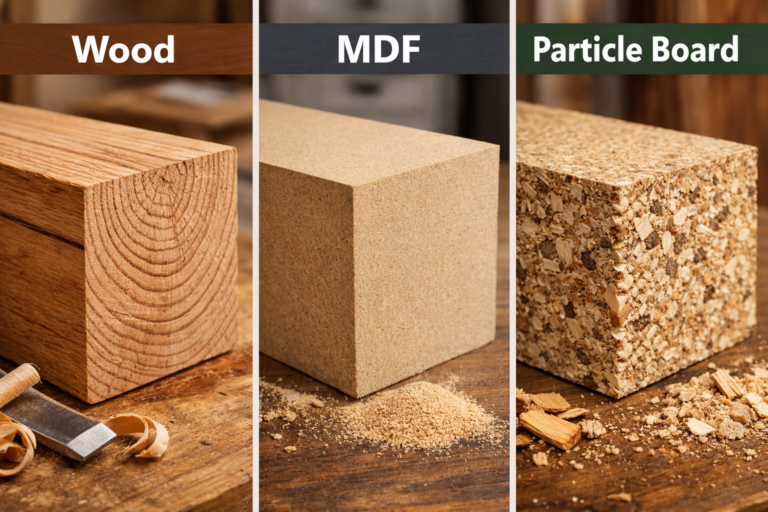 Wood vs. MDF vs. Particle Board